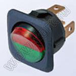 R13-203AL3-01-BBGR5 переключатель клавишный; 3P SPST (светодиод) off(зеленый)-on(красный)