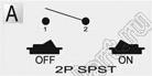 R13-297A-05 переключатель клавишный миниатюрный; 2P SPST off-on