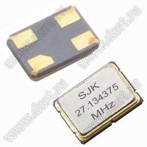 27.134375 MHz (SMD2016, KX-5 Geyer, DSX211G) резонатор кварцевый SMD; 27,134375МГц