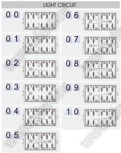 R13-282A3-01-BBRG-5 переключатель клавишный; 2P SPST off-on