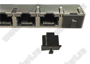 PJR-45(B) заглушка гнезда; полиэтилен PE; черный