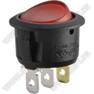 R13-208B-02-R переключатель клавишный; 3P SPST (неон) off-on