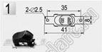 R13-215A1-05 переключатель клавишный; 2P SPST off-on