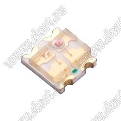 BT17-2202RBC светодиод SMD двуцветный; типоразмер 0805; красный/синий; 625/468нм; IV1=45/мКд; IV2=100мКд