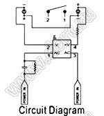 R13-112xH-02-W4-U переключатель клавишный; 2P SPST off-on