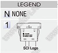 R13-294D3-01-BBRG переключатель клавишный; 3P SPDT on-off-on