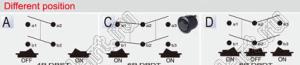 R13-244A-02 переключатель клавишный; 4P DPST off-on