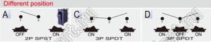 R13-91A-01 переключатель клавишный; 2P SPST off-on