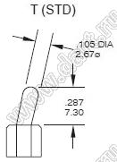 NE8013-TNCQ-S25 переключатель рычажный герметичный прямой ON-ON с вертикальным кронштейном