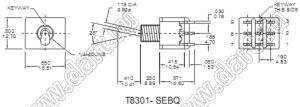 T8303-SEBQ переключатель рычажный миниатюрный прямой ON-(ON)