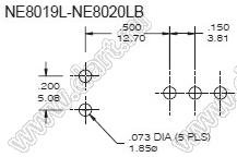 NE8020LA-TNQ переключатель рычажный герметичный угловой вертикальный (ON)-OFF-(ON)