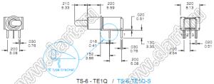 TS-6-TE1Q переключатель рычажный миниатюрный ON-ON