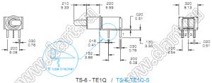 TS-6H-TE1Q переключатель рычажный миниатюрный (ON)-OFF-(ON)