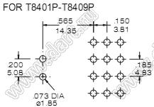 T849P-TNQ переключатель рычажный миниатюрный угловой вертикальный ON-ON-(ON)