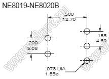 NE8022B-TNQ переключатель рычажный герметичный угловой горизонтальный ON-OFF-(ON)