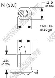 NE8011A-SNCQ переключатель рычажный герметичный прямой ON-(ON)