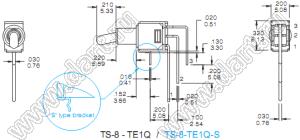 TS-8A-TE1Q переключатель рычажный миниатюрный ON-OFF-ON