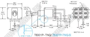T8307P-TNQ переключатель рычажный миниатюрный угловой вертикальный (ON)-OFF-(ON)