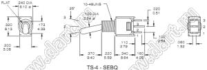 TS-4B-SEBQ переключатель рычажный миниатюрный ON-(ON)