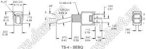 TS-4H-SEBQ переключатель рычажный миниатюрный (ON)-OFF-{ON)