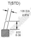 T8022LB-TNQ переключатель рычажный миниатюрный угловой вертикальный ON-OFF-(ON)