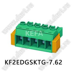 KF2EDGSKTG-7.62-03P-14 угловая с винтовыми зажимами проводов и боковыми защелками; шаг 7,62мм; I max=41/41А (UL/ICT); U=600/1000В (UL/ICT); 3-конт.