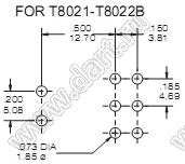 T8021L-TNQ-S-E-H переключатель рычажный угловой вертикальный ON-ON; Iконт.=5А (при 125VAC / 28 VDC)