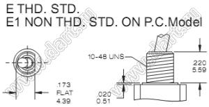 TS-82H-TE1Q переключатель рычажный миниатюрный (ON)-OFF-(ON)