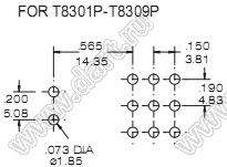 T8305P-TNQ переключатель рычажный миниатюрный угловой вертикальный ON-OFF-ON