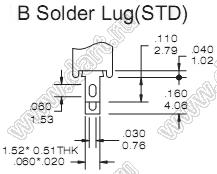 TS-5B-SEBQ переключатель рычажный миниатюрный ON-(ON)