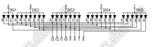 BJ4407DE индикатор светодиодный; 0.41"; 4-разр.; 7-сегм.; оранжевый; общий анод