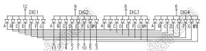 BJ5465BH индикатор светодиодный; 0.56"; 4-разр.; 7-сегм.; красный; общий анод