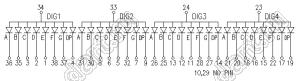 BJ5463FG индикатор светодиодный; 0.56"; 4-разр.; 7-сегм.; желто-зеленый; общий анод