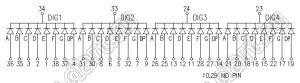 BJ5463EB индикатор светодиодный; 0.56"; 4-разр.; 7-сегм.; синий; общий катод