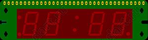 BJ40601DH индикатор светодиодный; 0.6"; 4-разр.; 7-сегм.; красный; общий катод