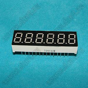 6-разр. 0.39 дюйм. 7-сегм. 3961 серия