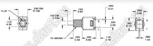 TS-21A-UQ-H переключатель кнопочный угловой; 1A 120V