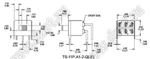 TS-11P-A1-2-Q-H переключатель движковый ON-ON