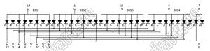 BJ8402AG индикатор светодиодный; 0.8"; 4-разр.; 7-сегм.; желто-зеленый; общий катод