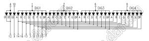 BJ3494BE индикатор светодиодный; 0.39"; 4-разр.; 7-сегм.; оранжевый; общий катод