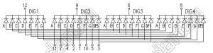 BJ5465AW индикатор светодиодный; 0.56"; 4-разр.; 7-сегм.; белый; общий катод