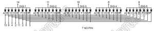 BJ3561BG индикатор светодиодный; 0.36"; 5-разр.; 7-сегм.; желто-зеленый; общий анод