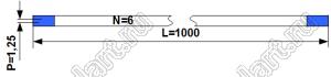 BLFPC P1,25-6PIN 1000mm