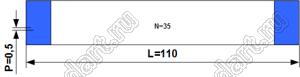 BLFPC P0,5 35PIN 110mm шлейф плоский сверхтонкий FFC/FPC; 35; длина 110мм; контакты на одной поверхности