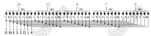 BJ5561BG индикатор светодиодный; 0.56"; 5-разр.; 7-сегм.; желто-зеленый; общий анод