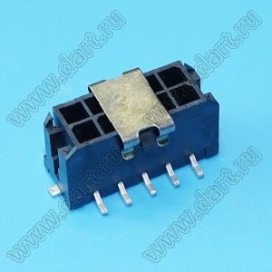 3000WV-S-2X05P (Micro-Fit 3.0™ MOLEX 043045-1018, MF30-SVE1-10, C3000VS20530LP2BW) вилка на плату двухрядная прямая SMD; шаг 3,0мм; 2x5-конт.