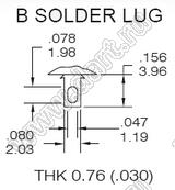 T8013A-U2HBQ переключатель рычажный миниатюрный прямой ON-(ON)