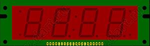 BJ40701LE индикатор светодиодный; 0.7"; 4-разр.; 7-сегм.; оранжевый; общий катод