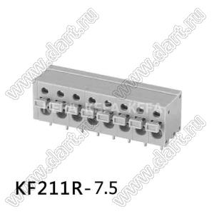 KF211R-7.5-01P-11 клеммник нажимной, угловой; шаг=7,5мм; I max=8/15А; U=300/450В (UL/CE); 1-xx-конт.