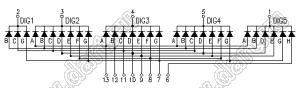 BJ4407CE индикатор светодиодный; 0.41"; 4-разр.; 7-сегм.; оранжевый; общий анод